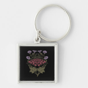 Moth Talisman - Whimsigoth Witchy Art - Color Vers キーホルダー