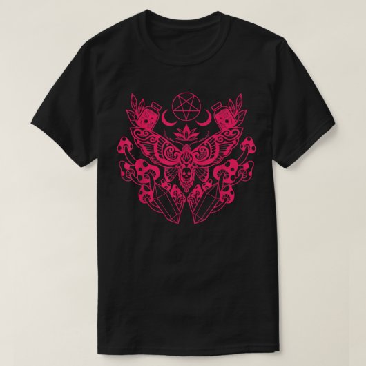 Moth Viking Pagan Wicca T-Shirt Tシャツ (デザイン正面)