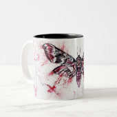 Moth Watercolor Coffee Mug ツートーンマグカップ (正面左)