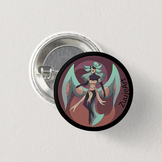 Moth women anime 缶バッジ (正面&裏面)