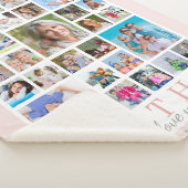 MOTHERフォトコラージュフローラ赤面ピンク シェルパブランケット (3/4)