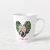 Mother 最高の Everハート写真 – ギフトパーソナライズされた カフェラテマグ (右)