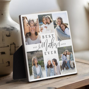 Mother 最高の Ever Script 6 Photo Collage Keepsake フォトプラーク