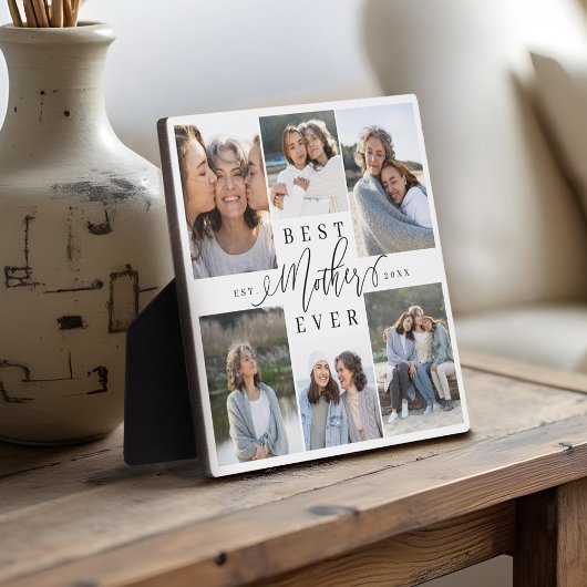 Mother 最高の Ever Script 6 Photo Collage Keepsake フォトプラーク