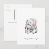 Mother And Baby Elephant Happy Mother's Day Card ポストカード (正面/裏面)