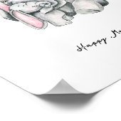 Mother And Baby Elephant Happy Mother's Day Poster ポスター (角)