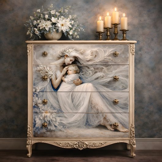 Mother and Child Angelic Decoupage 薄葉紙