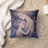 Mother and Child Art Throw Pillow  クッション (ブランケット)
