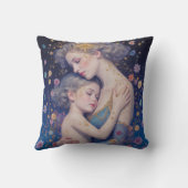 Mother and Child Art Throw Pillow  クッション (裏面)