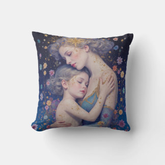 Mother and Child Art Throw Pillow  クッション