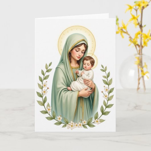 Mother And Child Blessing Card カード (黄色い花)