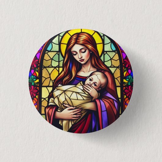 Mother and Child Button 缶バッジ (正面)