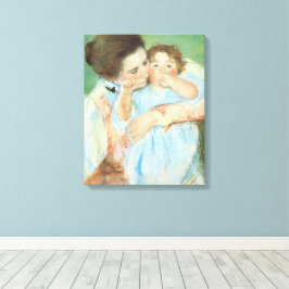 Mother and Child by Mary Cassatt,ヴィンテージファインアート キャンバスプリント