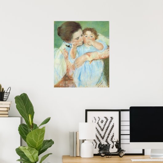 Mother and Child by Mary Cassatt,ヴィンテージファインアート ポスター (ホームオフィス)