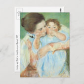 Mother and Child by Mary Cassatt,ヴィンテージファインアート ポストカード (正面/裏面)
