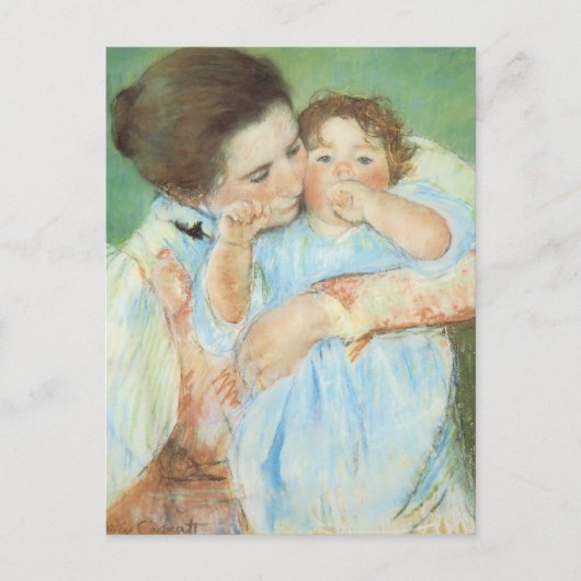 Mother and Child by Mary Cassatt,ヴィンテージファインアート ポストカード (正面)