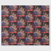 Mother and Child Christmas Nativity Giftwrap ラッピングペーパー (フラット)