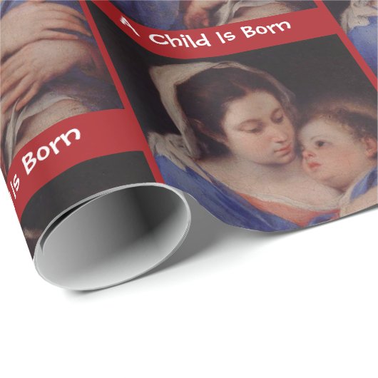 Mother and Child Christmas Nativity Giftwrap ラッピングペーパー (ロールコーナー)