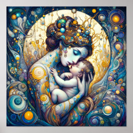 Mother and child fantasy art Poster ポスター