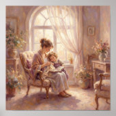 Mother and Child Impressionist Style  ポスター (正面)