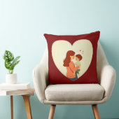 Mother and Child Love Illustration – Warm Family クッション (椅子)