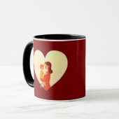 Mother and Child Love Illustration – Warm Family マグカップ (正面左)