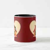 Mother and Child Love Illustration – Warm Family マグカップ (中央)