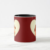 Mother and Child Love Illustration – Warm Family マグカップ (中央)