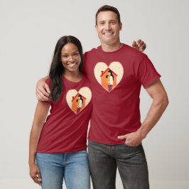 Mother and Child Love Illustration – Warm Family Tシャツ