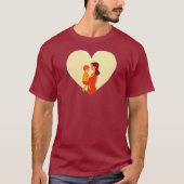Mother and Child Love Illustration – Warm Family Tシャツ (正面)