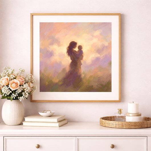 Mother and Child Wall Art Poster ポスター