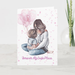 Mother and Child Watercolor Mother’s Day Card カード