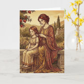 Mother and Daughter Art Greeting Card カード (黄色い花)