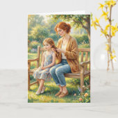 Mother and Daughter Mothers Day Card  カード (黄色い花)