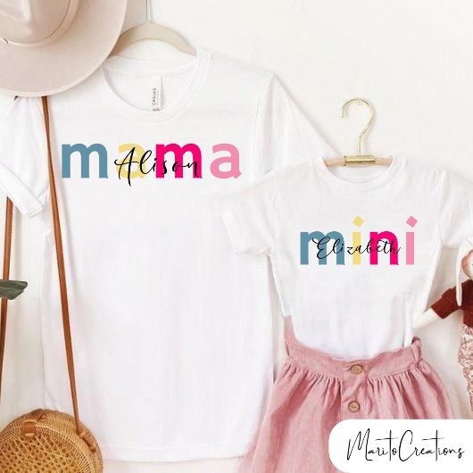 Mother and daughter mother's day t-shirt set tシャツ