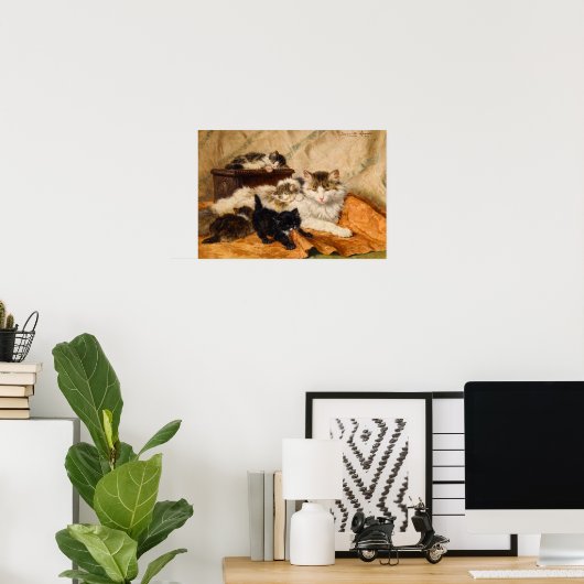 Mother and Her Kittens ポスター (ホームオフィス)