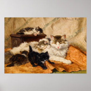 Mother and Her Kittens ポスター