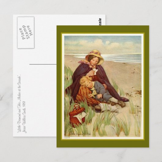 Mother and Son at the Seaide ポストカード (正面/裏面)