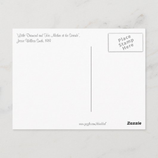 Mother and Son at the Seaide ポストカード (裏面)