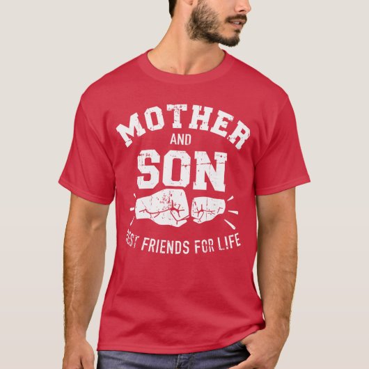 Mother and Son Best Friends for Life mom gift Tシャツ (正面)