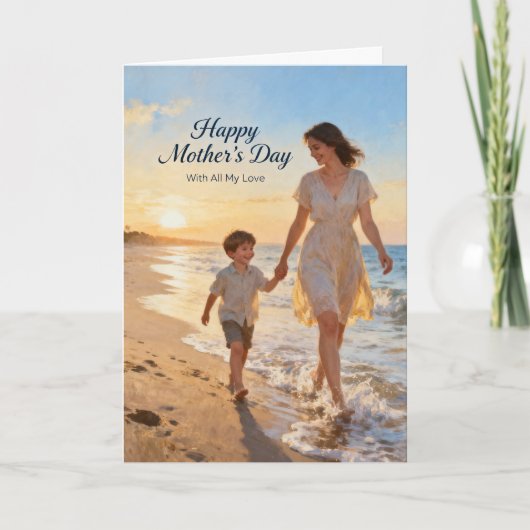 Mother and Son Mother's Day シーズンカード (正面)