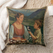 Mother and Son Tranquil Magical Moments クッション (ブランケット)