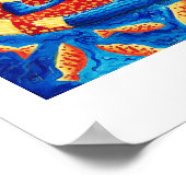 Mother And Son With Goldfish Modern Art Print ポスター (角)