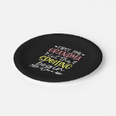 Mother Art First Time Grandma Birthday ペーパープレート (アングル)