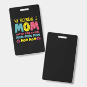 Mother Art | My Nickname is Mommy Birthday バッジ (正面＆裏面)