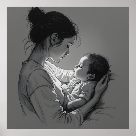 Mother & Baby artwork ポスター (正面)