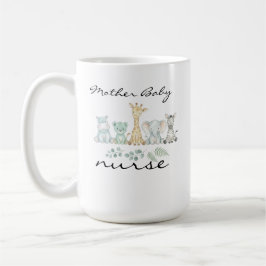 Mother Baby Nurse Safari Jungle Animal Nursery コーヒーマグカップ