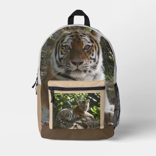 Mother & Baby Tiger Backpack プリントバックパック (正面)
