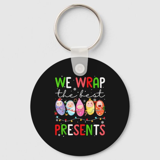 Mother Baby Unit Christmas Labor And Delivery Nurs キーホルダー (正面)