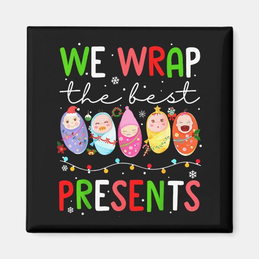 Mother Baby Unit Christmas Labor And Delivery Nurs マグネット (正面)